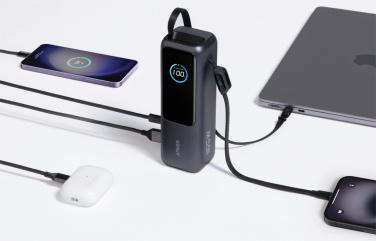 Logotrade profilreklam bild: Anker Powerbank 25.000 mAh 165W med inbyggd utdragbar kabel