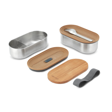 Logotrade profilreklam bild: Black+Blum Dubbel Rostfri Bento-låda