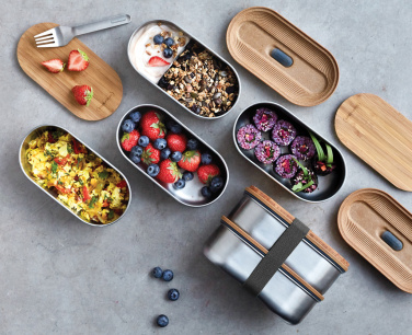 Logotrade reklamprodukter bild: Black+Blum Dubbel Rostfri Bento-låda