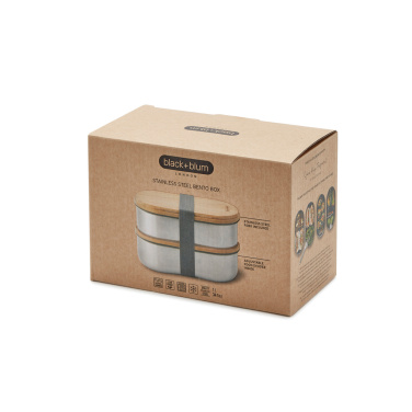 Logotrade reklamprodukter bild: Black+Blum Dubbel Rostfri Bento-låda