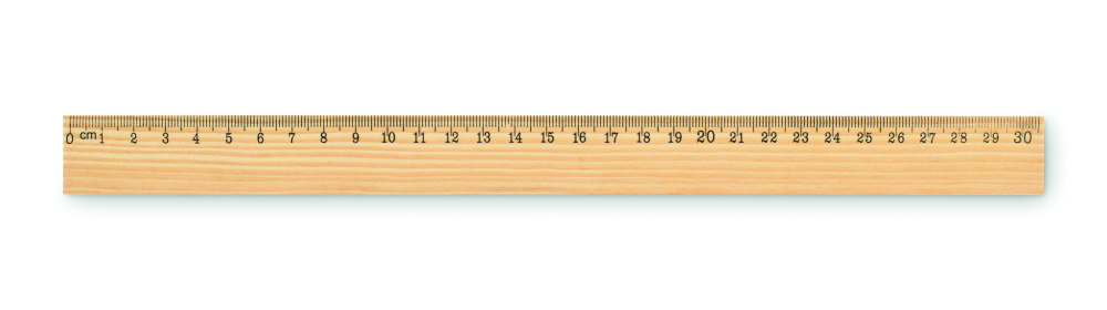 Logotrade presentreklam bild: Trälinjal 30 cm