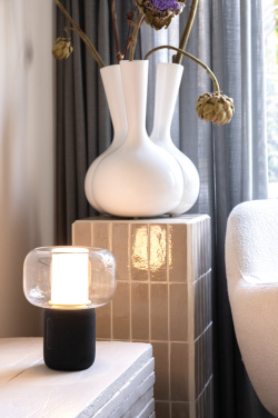 Logotrade profilreklam bild: Lux 10 W högtalarlampa i återvunnen plast