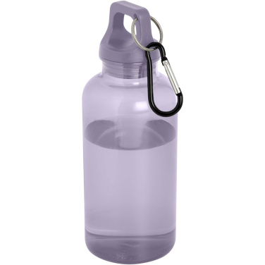 Logotrade presentreklam bild: Oregon 400 ml vattenflaska av RCS-certifierad återvunnen plast med karbinhake